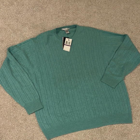 Geoffrey Beene Other - Geoffrey Beene mint green cashmere sweater XXL NWT$175